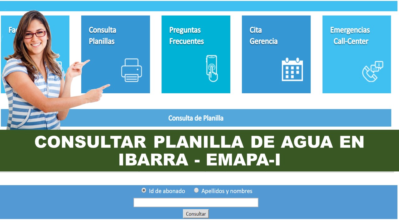 Consultar planilla de agua Ibarra - EMAPA-I