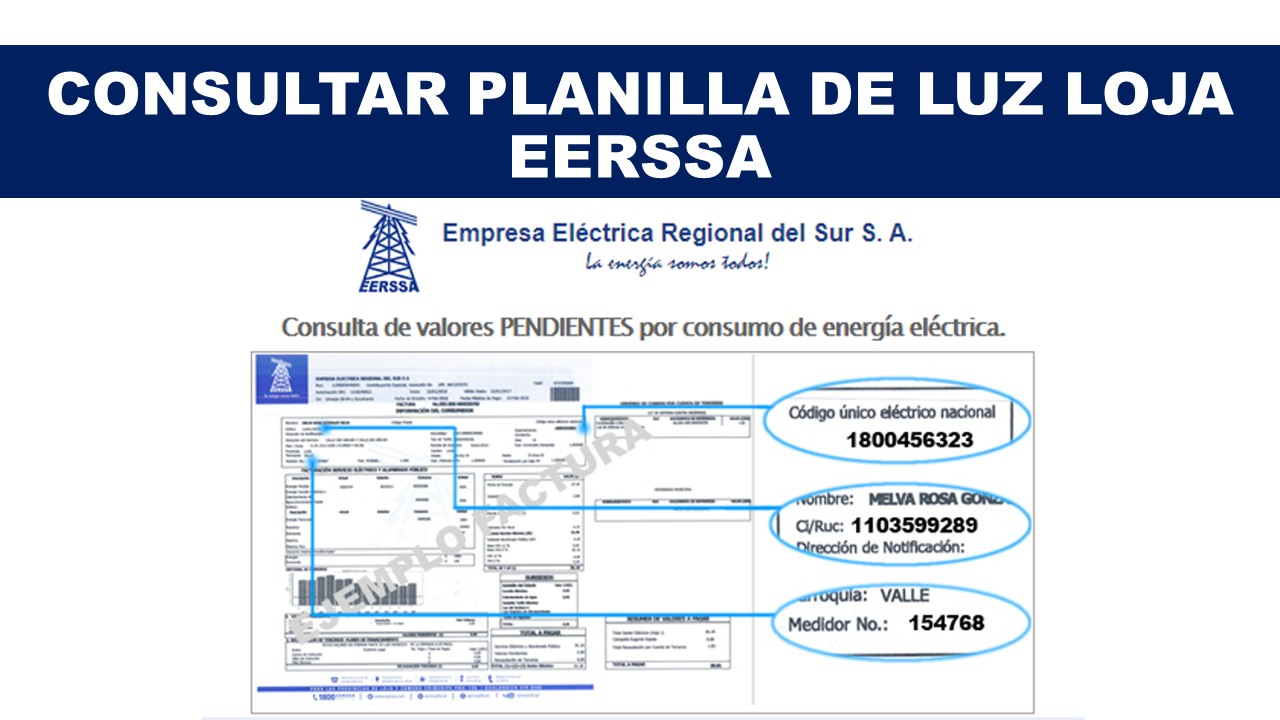 Consultar planilla de Luz Loja - EERSSA