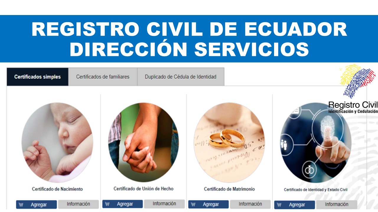 Registro Civil de Ecuador | Dirección servicios