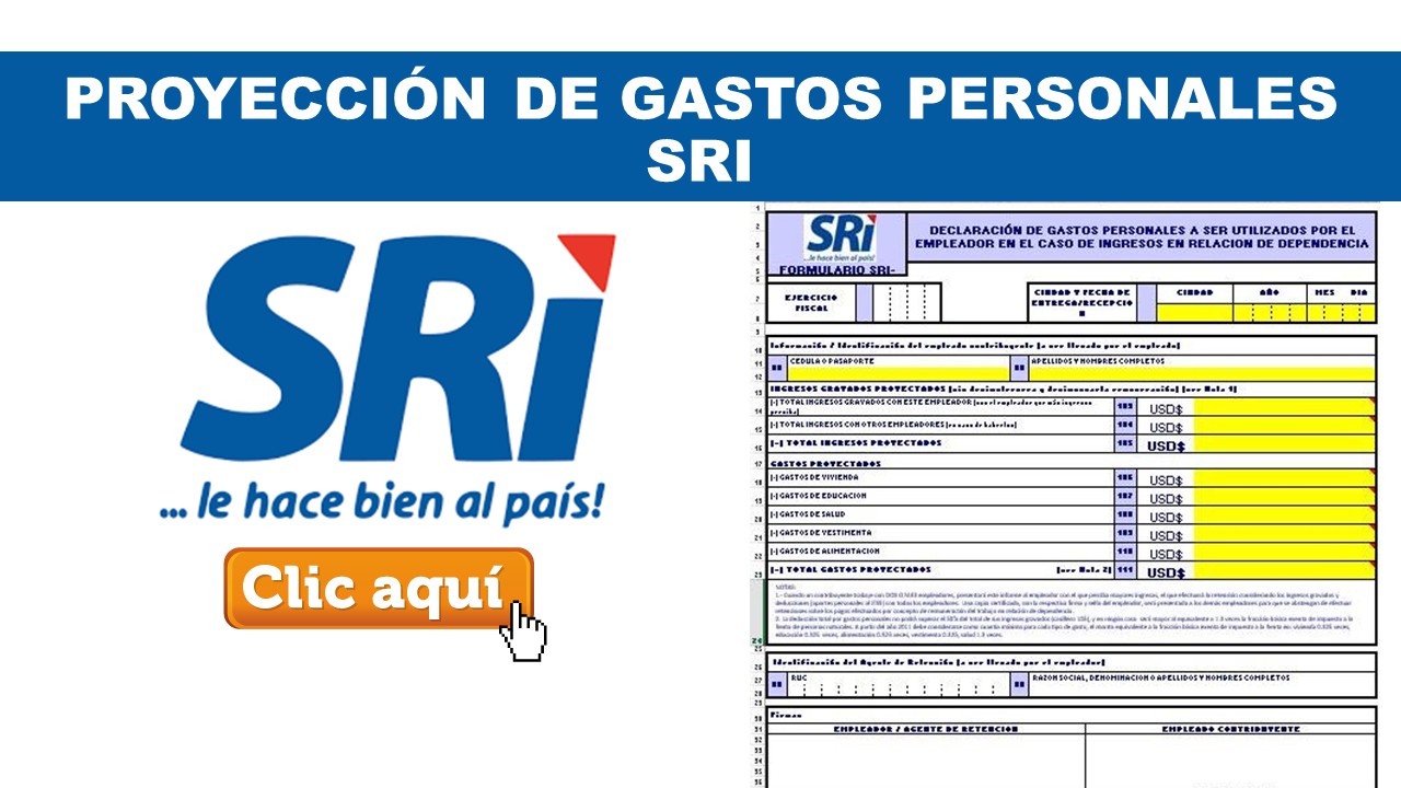 Proyección de Gastos Personales SRI Ecuador