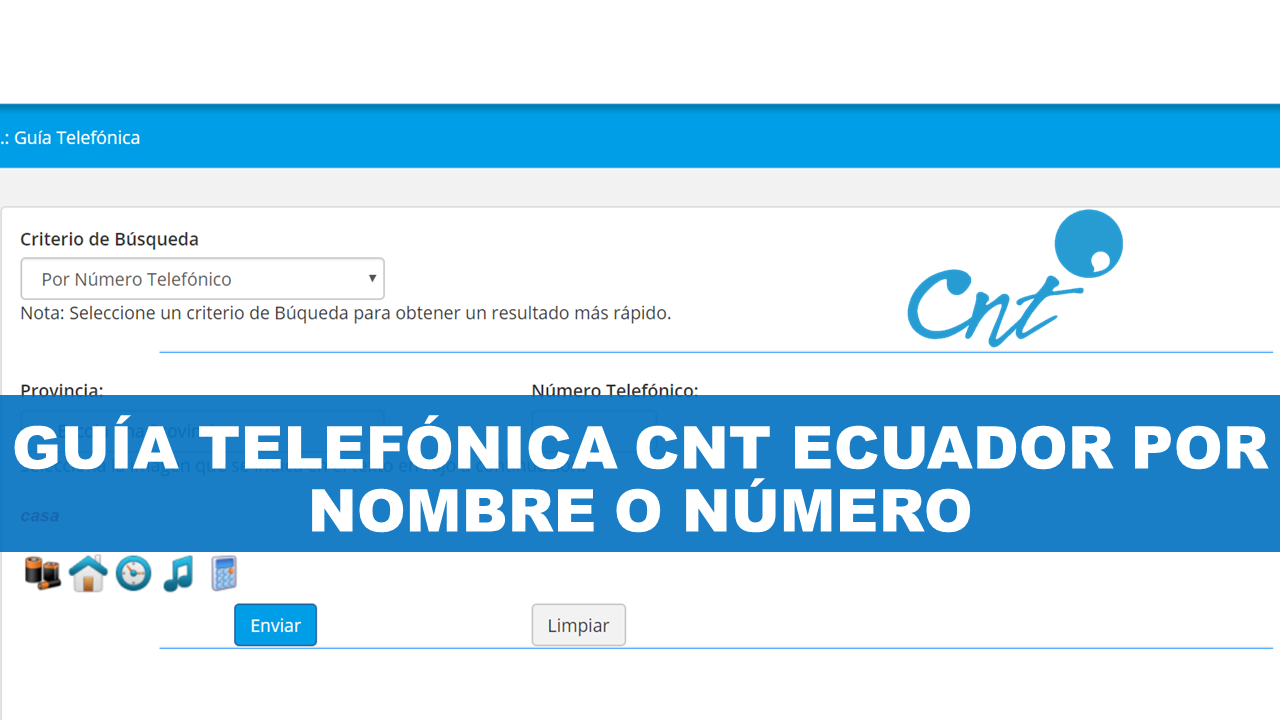 Guía telefónica CNT Ecuador por nombre o número