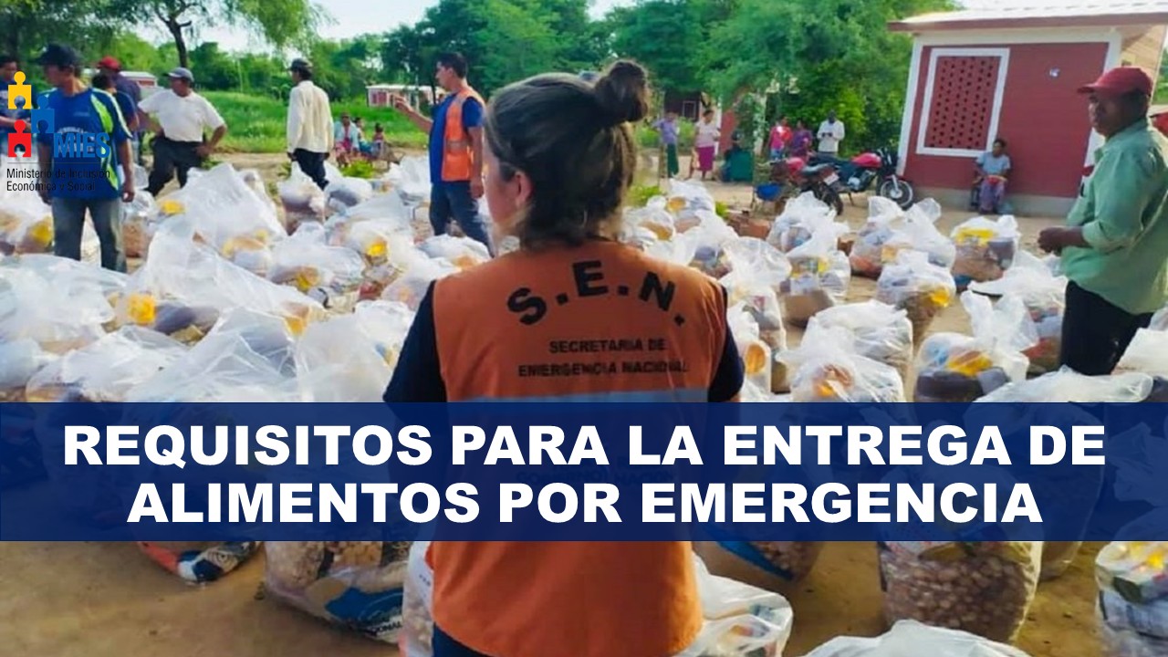 Requisitos para la entrega de alimentos del gobierno por emergencia