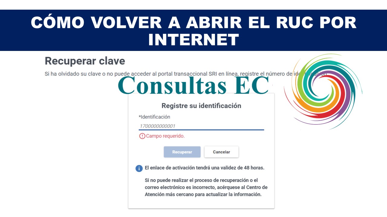 Recuperar la Clave del SRI por Internet