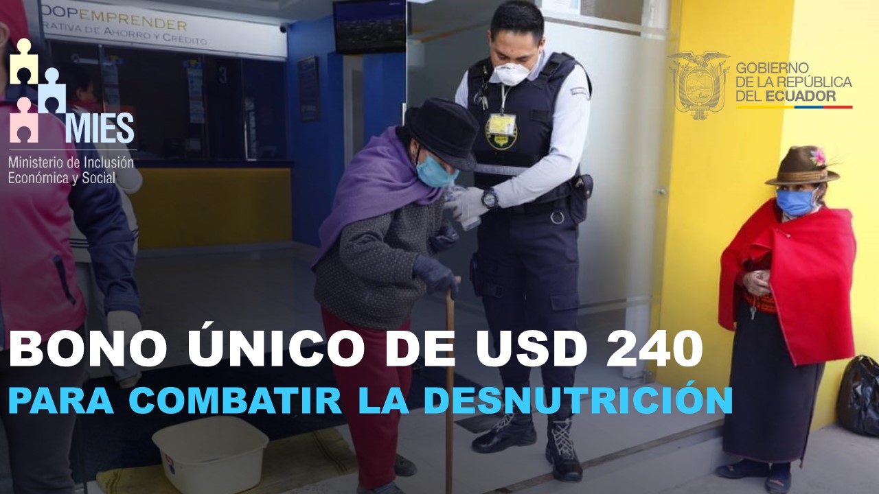 Bono único de USD 240 para combatir la desnutrición